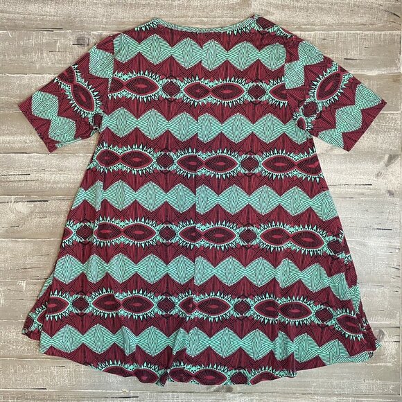 Lularoe Simply Comfortable T-Shirt Women’s Small Aztec Geometric Print Ladies - Picture 4 of 6